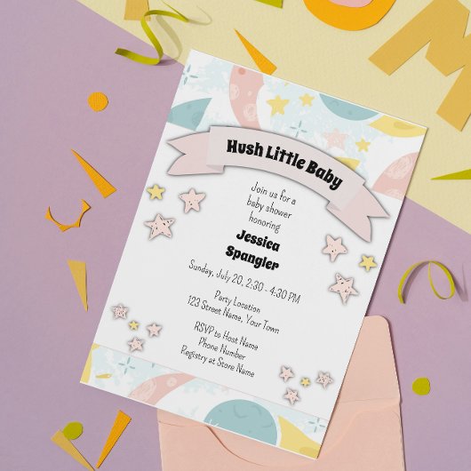 Sweet Nursery Rhyme Baby shower Invitation Kaart