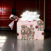 Sweet Nutcrackers en Polka Dots Roze Cadeaupapier