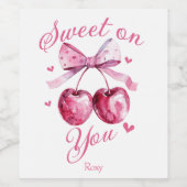 Sweet o You Aanpasbare Dag van de Valentijn Wijn Etiket (Enkel label)