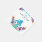 Sweet Ocean Octopus Seashells Baby shower Napkins Servet (Hoek)