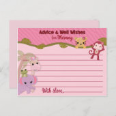 Sweet Oerwoud Babies Advice voor mama Kaarten PINK (Voorkant / Achterkant)