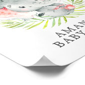 Sweet Oerwoud Elephant Welcome Baby shower Poster (Hoek)