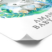 Sweet Oerwoud Elephant Welcome Baby shower Poster (Hoek)