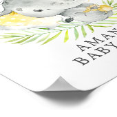 Sweet Oerwoud Elephant Welcome Baby shower Poster (Hoek)