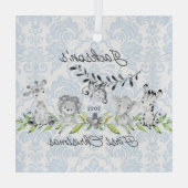 Sweet Oerwoud Foto baby's eerste Kerstmis Glas Ornament (Achterkant)