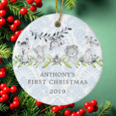 Sweet Oerwoud Foto van baby's eerste kerstversieri Keramisch Ornament