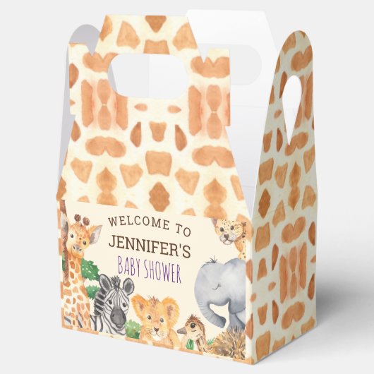 Sweet Oerwoud Safari Animal Wild Eén Baby shower Bedankdoosjes (Geopend)