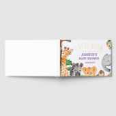 Sweet Oerwoud Safari Animal Wild Eén Baby shower Gastenboek (Volledig)