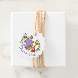 Sweet Oerwoud Safari Animals Baby shower Hartelijk Bedankjes Labels