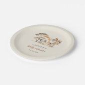 Sweet Oerwoud Safari Dieren Jongen Baby shower Papieren Bordje (Gekanteld)