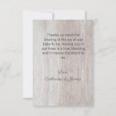 Sweet Oerwoud Safari Elephant Baby shower Dank u Bedankkaart (Achterkant)