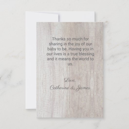 Sweet Oerwoud Safari Elephant Baby shower Dank u Bedankkaart (Achterkant)