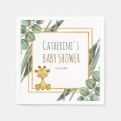Sweet Oerwoud Safari Giraffe Botanisch Baby shower Servet (Voorkant)