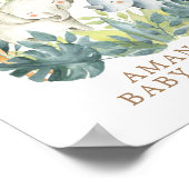 Sweet Oerwoud Welkomstwoord Poster Baby shower (Hoek)