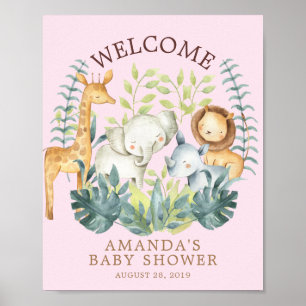 Sweet Oerwoud Welkomstwoord Poster Baby shower