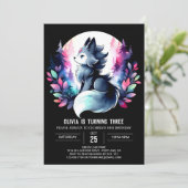 Sweet Oerwoud Wolf Verjaardag Kaart (Staand voorkant)