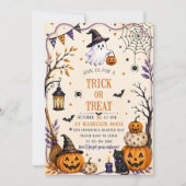SWEET OFTROEPEN SCHATTIG HALLOWEEN Feest Kaart (Voorkant)