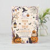 SWEET OFTROEPEN SCHATTIG HALLOWEEN Feest Kaart (Staand voorkant)