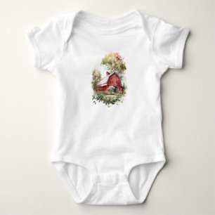 Sweet Old Barn Landscape Romper