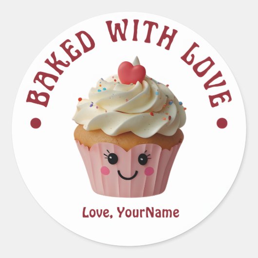 Sweet on You Cute Strawberry Valentine Sticker (Voorkant)