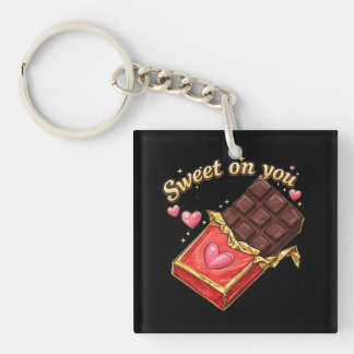 SWEET ON YOU VALENTINE DESIGN Acrylic Keychain