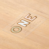 Sweet ONE 1e verjaardag Acryl Uitnodigingen (Laagn)