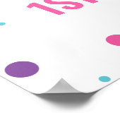 Sweet One 1e verjaardag Regenboogijs Pop Poster (Hoek)