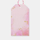 Sweet One 1e verjaardag roze gouden donut dank u Cadeaulabel (Achterkant)