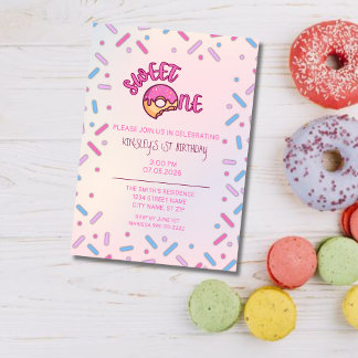 Sweet One 1e verjaardag uitnodiging