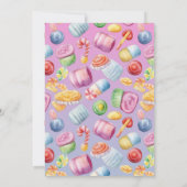 Sweet One 1e Verjaardagsuitnodiging voor Meisjes S Kaart (Achterkant)