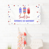 Sweet One 1st Birthday Ice Pop 4 juli Spandoek (Insitu)