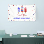 Sweet One 1st Birthday Ice Pop 4 juli Spandoek (Beurs)