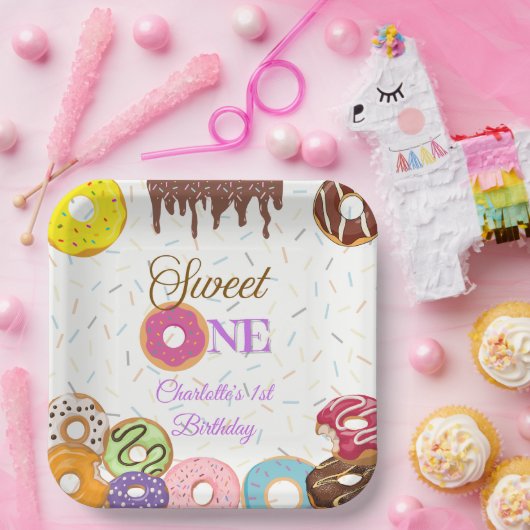 Sweet One 1st Birthday Party Bord | (Feest)