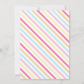 Sweet One 1st Birthday Party Snoep Land Invitation Kaart (Achterkant)