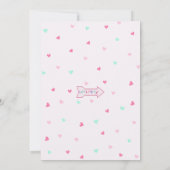 Sweet One 1st Birthday Snoep Land Party Invitation Kaart (Achterkant)