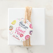 Sweet One 2e verjaardag Bedankjes Labels (In situ)