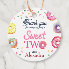 Sweet One 2e verjaardag Bedankjes Labels