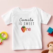 Sweet One Aardbei 1e Verjaardag Baby T-shirt