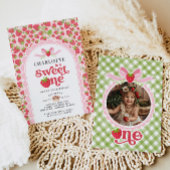 Sweet One Aardbei 1e Verjaardag uitnodiging