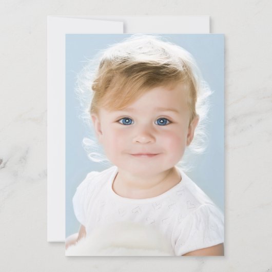 Sweet One Aardbeienijs 1e verjaardag Kaart (Achterkant)