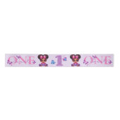 Sweet ONE Afro Puff Baby Meisje Paarse 1e Verjaard (Voorkant)