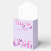 Sweet ONE Afro Puff Baby Meisje Paarse 1e Verjaard Bedankdoosjes (Geopend)