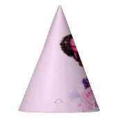 Sweet ONE Afro Puff Baby Meisje Paarse 1e Verjaard Feesthoedjes (Links)