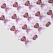 Sweet ONE Afro Puff Baby Meisje Paarse 1e Verjaard Tissuepapier (Detail)