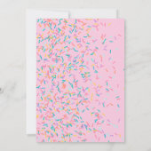 Sweet One Baby Girl 1e verjaardag Uitnodiging (Achterkant)