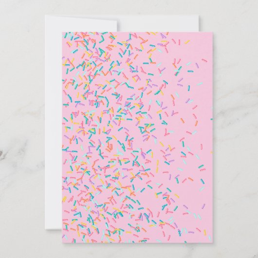 Sweet One Baby Girl 1e verjaardag Uitnodiging (Achterkant)