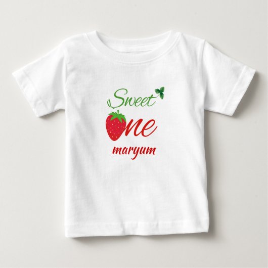 Sweet One Berry eerste Verjaardag Baby naam (Voorkant)