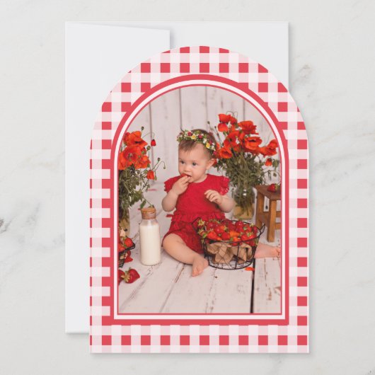 Sweet One Berry Eerste Verjaardag Gepersonaliseerd Kaart (Achterkant)