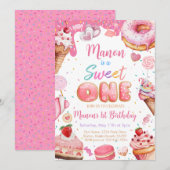 Sweet One Birthday Girl Kaart (Voorkant / Achterkant)