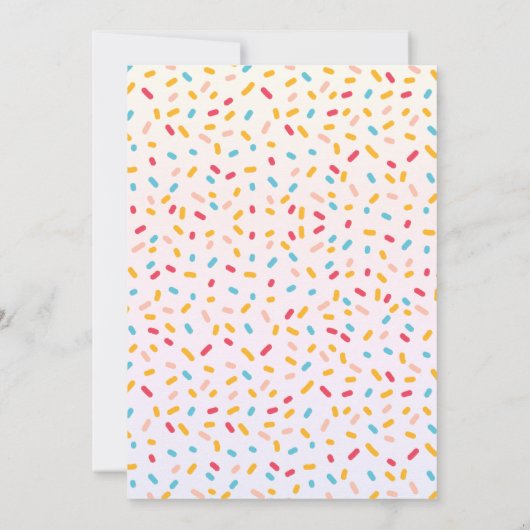 Sweet One Birthday Girl uitnodiging (Achterkant)